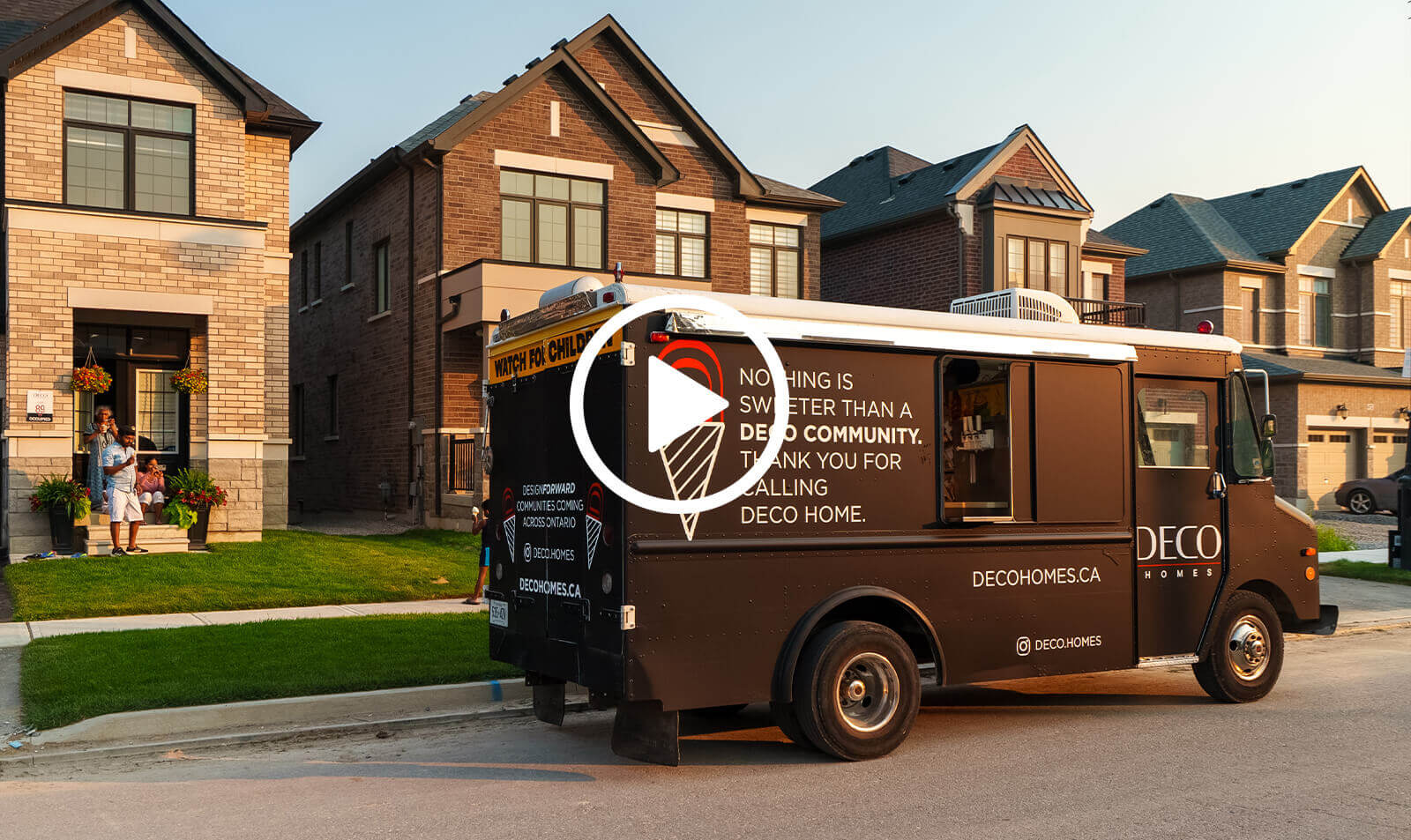 Deco Homes branded ice cream truck