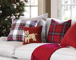 Christmas themed couch