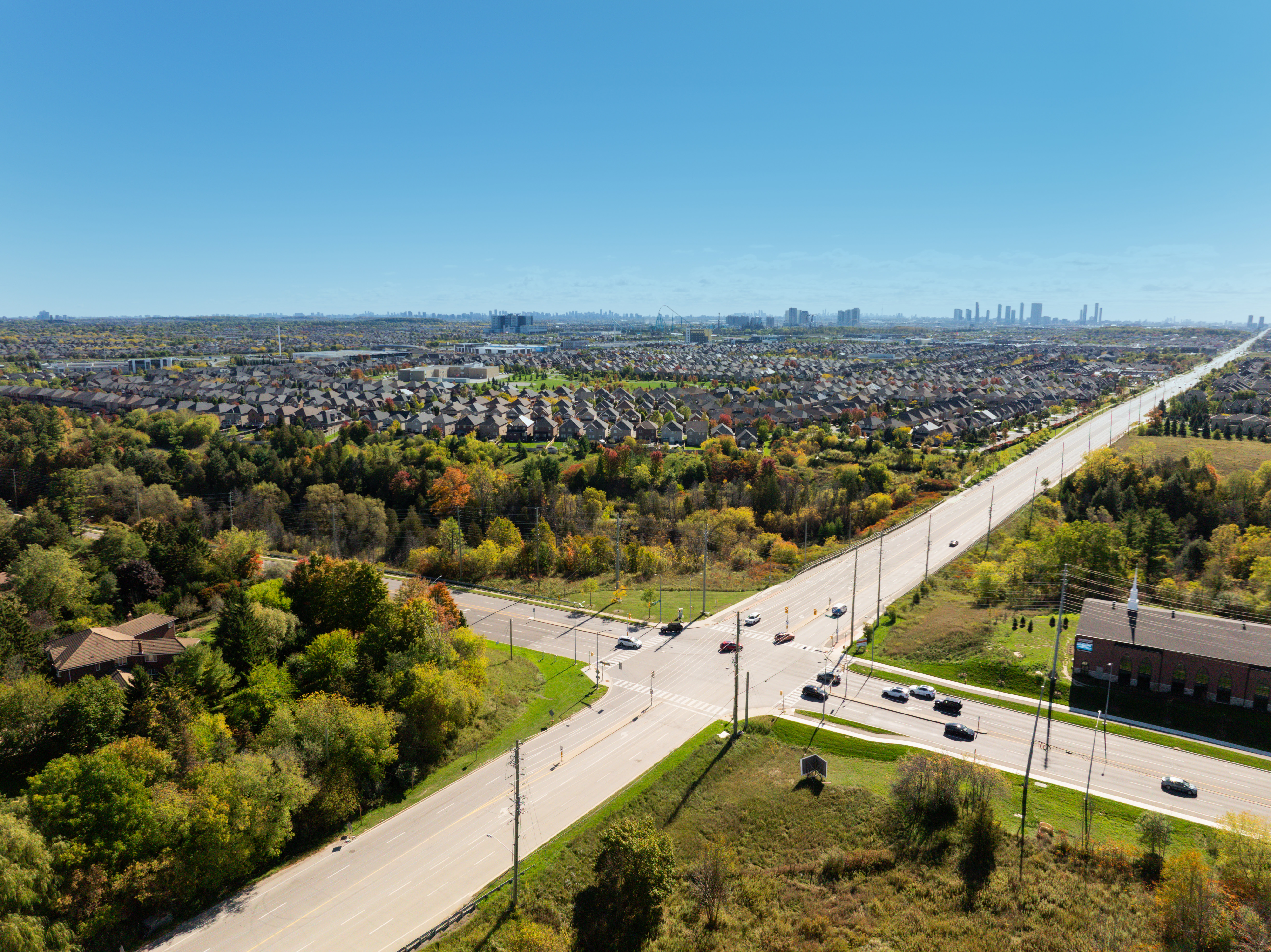 Aerial view of Woodbridge